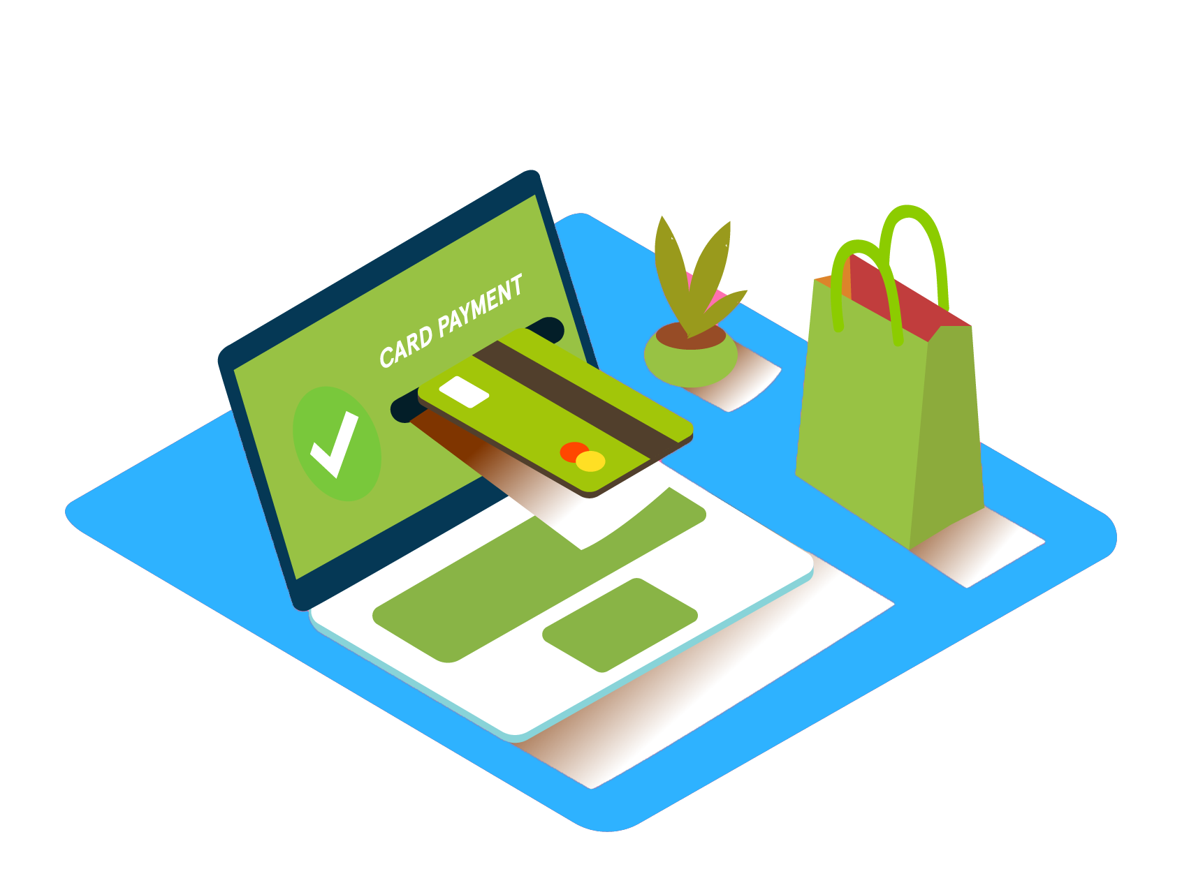 Illustration of ecommerce transaction